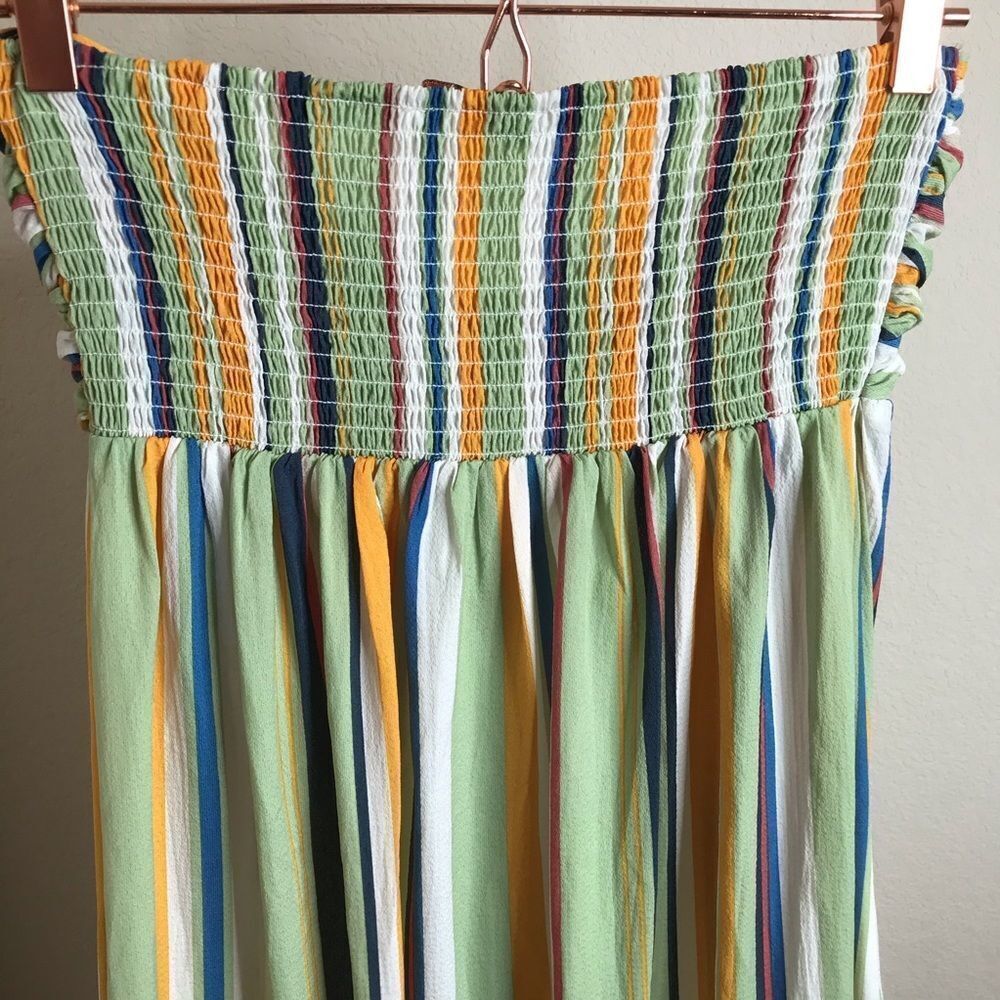 Striped strapless tiered bow front dress‎ - Picture 5 of 7
